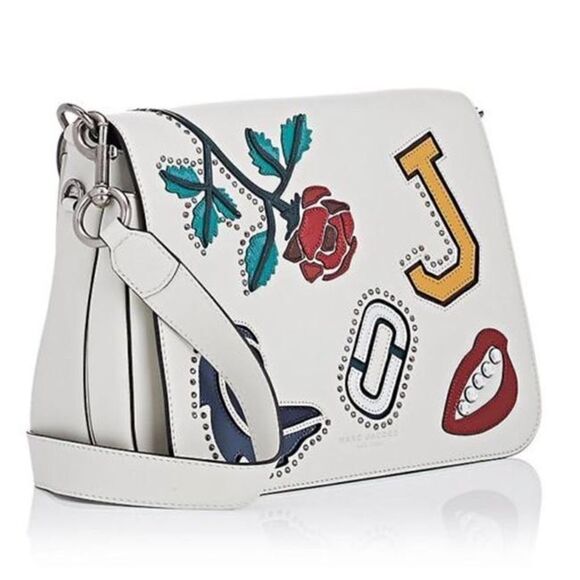 Marc Jacobs Collage Leather Courier Bag-grey-one Size - Picture 1 of 7